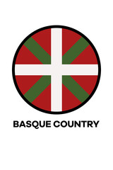 Poster with the flag of Basque Country - obrazy, fototapety, plakaty