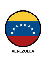 Poster with the flag of Venezuela