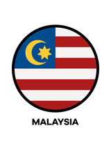 Poster with the flag of Malaysia