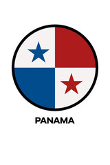 Poster with the flag of Panama