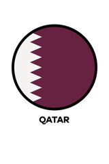 Poster with the flag of Qatar