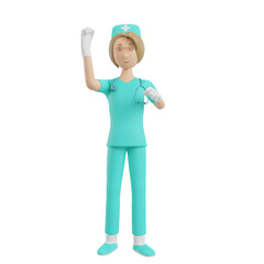 3d nurse character