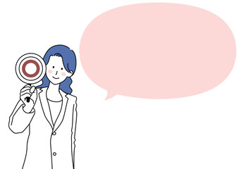 丸印を出す医師とふきだし