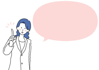 ポイントを解説する医師とふきだし