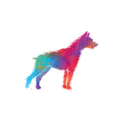 Cool dog illustration digital art shirt design ready for print