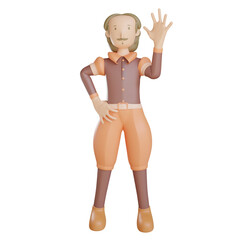 3d Shakespeare character say hai