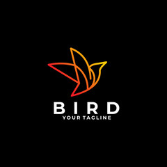 abstract bird logo vector design template