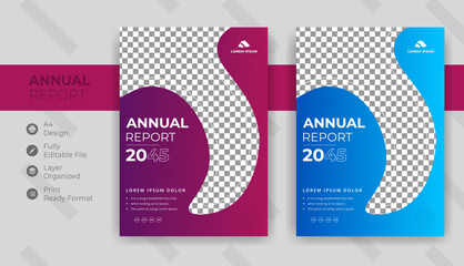 Corporate report covers abstract geometric illustration design template, and cover book. vector illustration, presentation book cover templates editable in A4 size