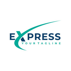 express delivery logo vector design template