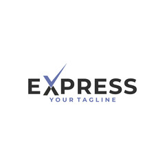 express delivery logo vector design template