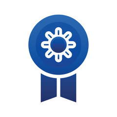 sun medal logo gradient design template icon element
