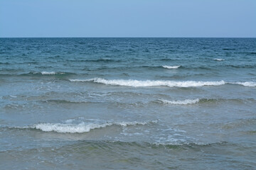 Fototapeta premium Picturesque view of beautiful sea with waves