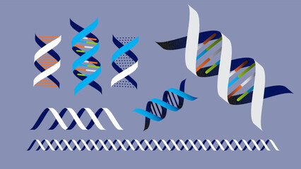 DNA strand illustrated as simple graphics