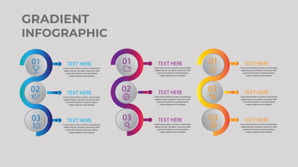 Infographic design gradient style