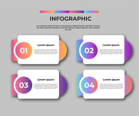 Infographic design gradient style