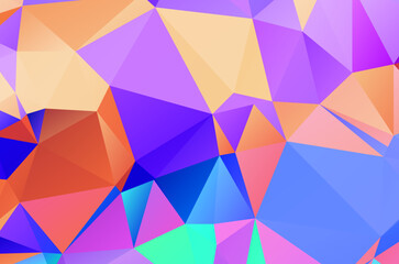 Obraz premium Geometric design for business presentations or web. Colorful swirl rainbow polygon background or frame. Abstract Rectangle