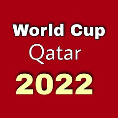 World Cup 2022 to poster on red background