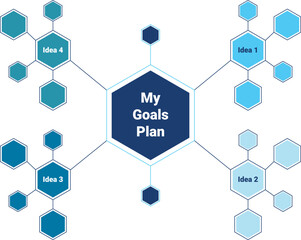 Abstract My Goals Plan infographic. Vector graphic illustration.