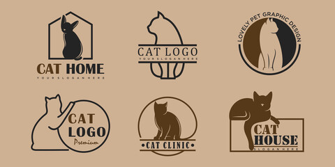 Dog and cat , animal pet , logo design inspiration