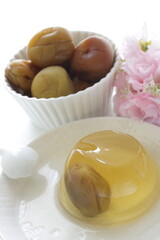 Japanese Plum wine jelly, with Ume inside