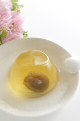 Japanese Plum wine jelly, with Ume inside