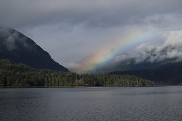 Rainbow Over the Lake