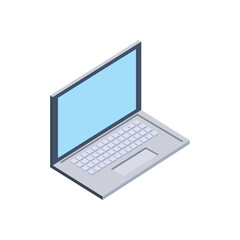 flat isometric laptop