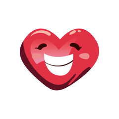 flat smile heart