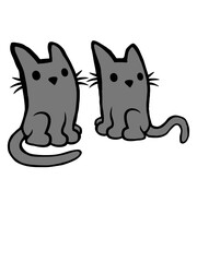 2 Katzen Freunde Team 