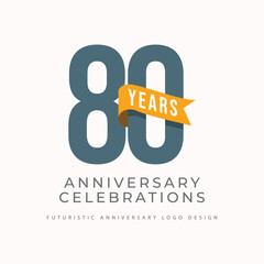 80 years anniversary celebrations logo concept