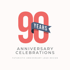 90 years anniversary celebrations logo concept