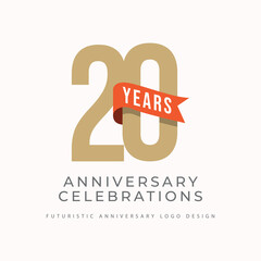 20 years anniversary celebrations logo concept