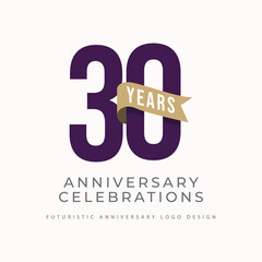 30 years anniversary celebrations logo concept