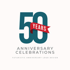 50 years anniversary celebrations logo concept