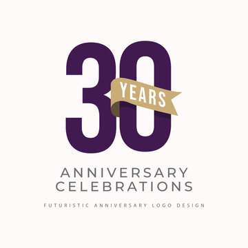 30 years anniversary celebrations logo concept