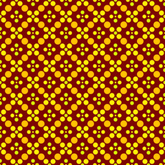 Seamless pattern of batik kawung polkadot. Good for dress, textile, clothes, fabric, wrapping, wedding background, book cover.