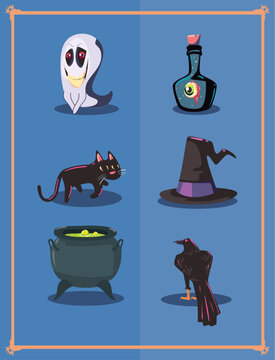 Flat Halloween Items