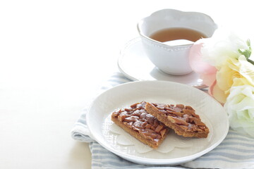Homemade almond candy for snack food image 