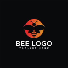 Modern honey bee logo design