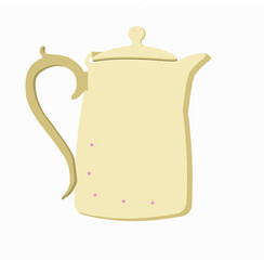 illustration of an old big teapot060822