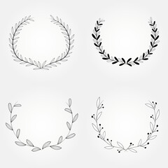 design vector floral frame botanical illustration