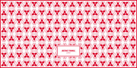 abstract triangle pattern with bright red dominant color