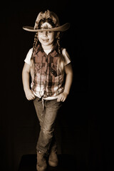 cowgirl smiling in hat