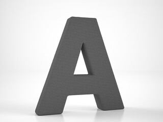 Knitted letter A