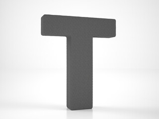 Knitted letter T