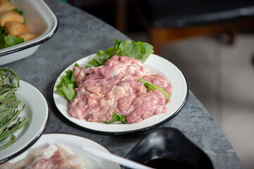 A view of a plate of pig brains.