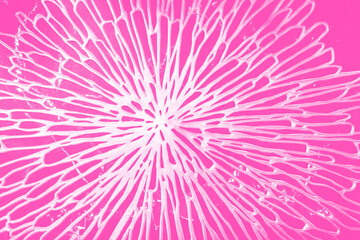 A view of an abstract burst design, as a pink background.