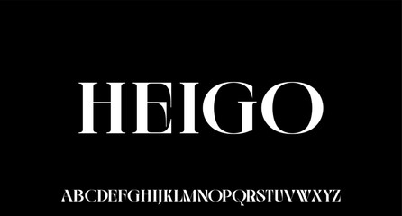  HEIGO the luxury and elegant font glamour style 