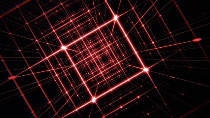 ビジネス VJ トンネル ワイヤーフレーム 格子 赤 [別Verあり]