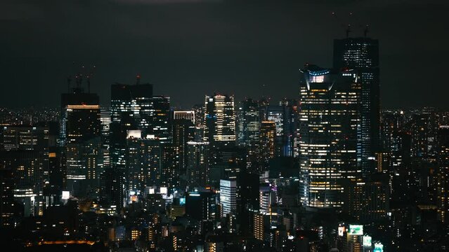 東京の夜景の映像